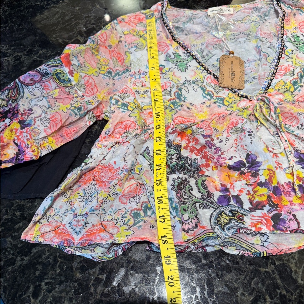 NATURAL LIFE Multicolor Floral Blouse - Picture 8 of 9
